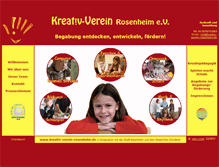 Tablet Screenshot of kreativ-verein-rosenheim.de